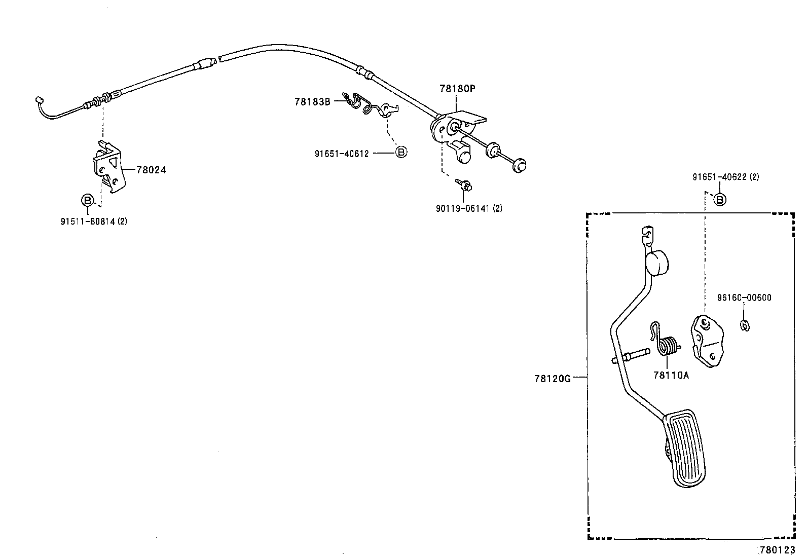 78180-2D710 CABLE ASSY, ACCELERATOR CONTROL product image