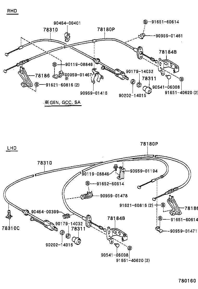 78183-60140 CLAMP, ACCELERATOR CONTROL CABLE product image