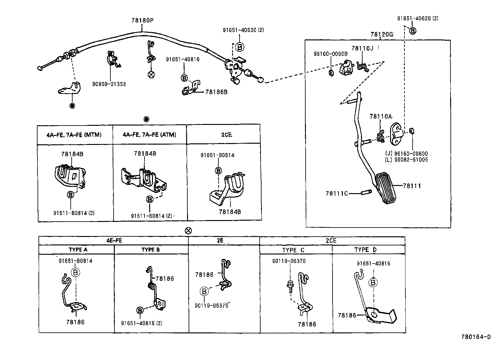 78183-02070 CLAMP, ACCELERATOR CONTROL CABLE product image