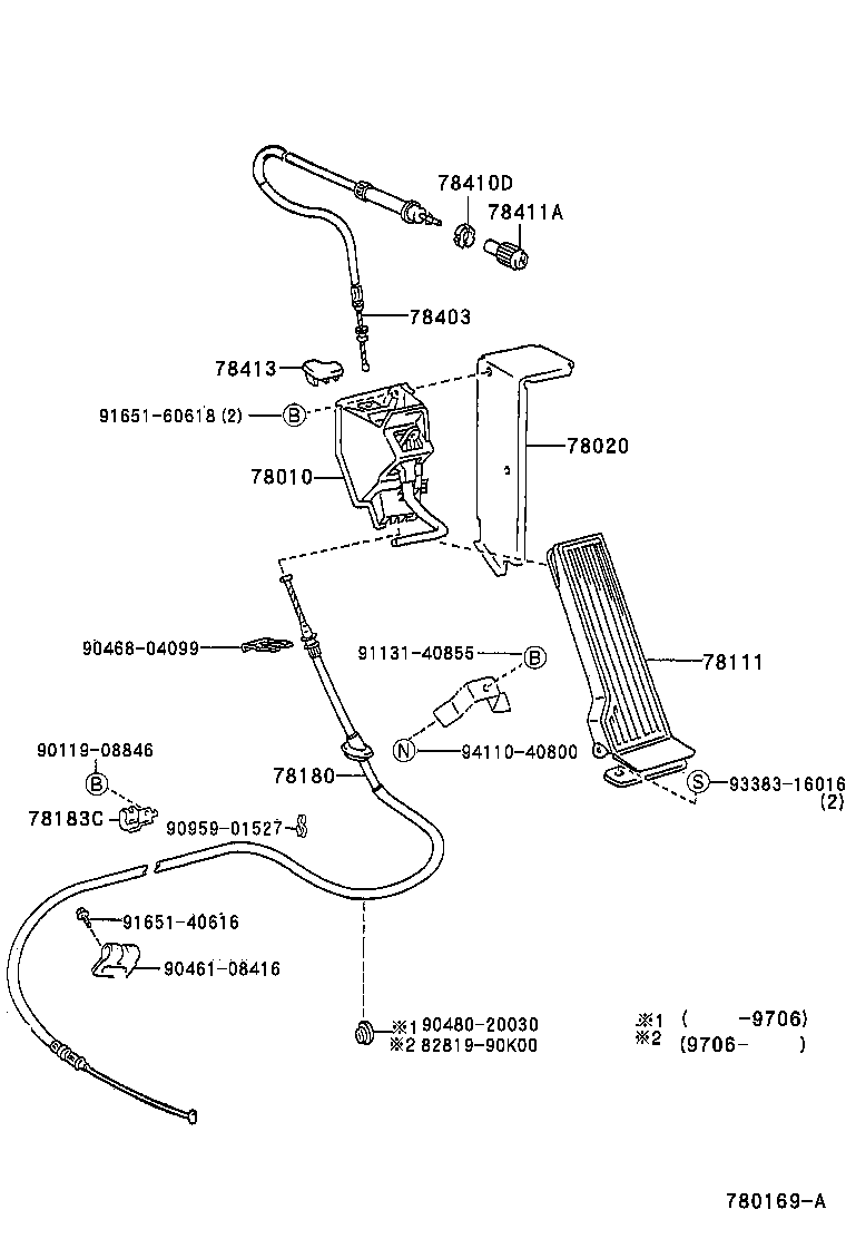 78184-37030 BRACKET, ACCELERATOR CONTROL CABLE product image