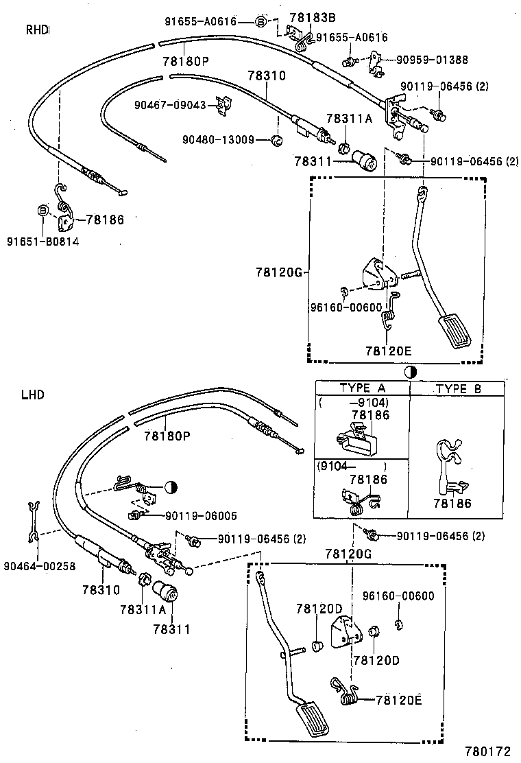 78183-10080 CLAMP, ACCELERATOR CONTROL CABLE product image