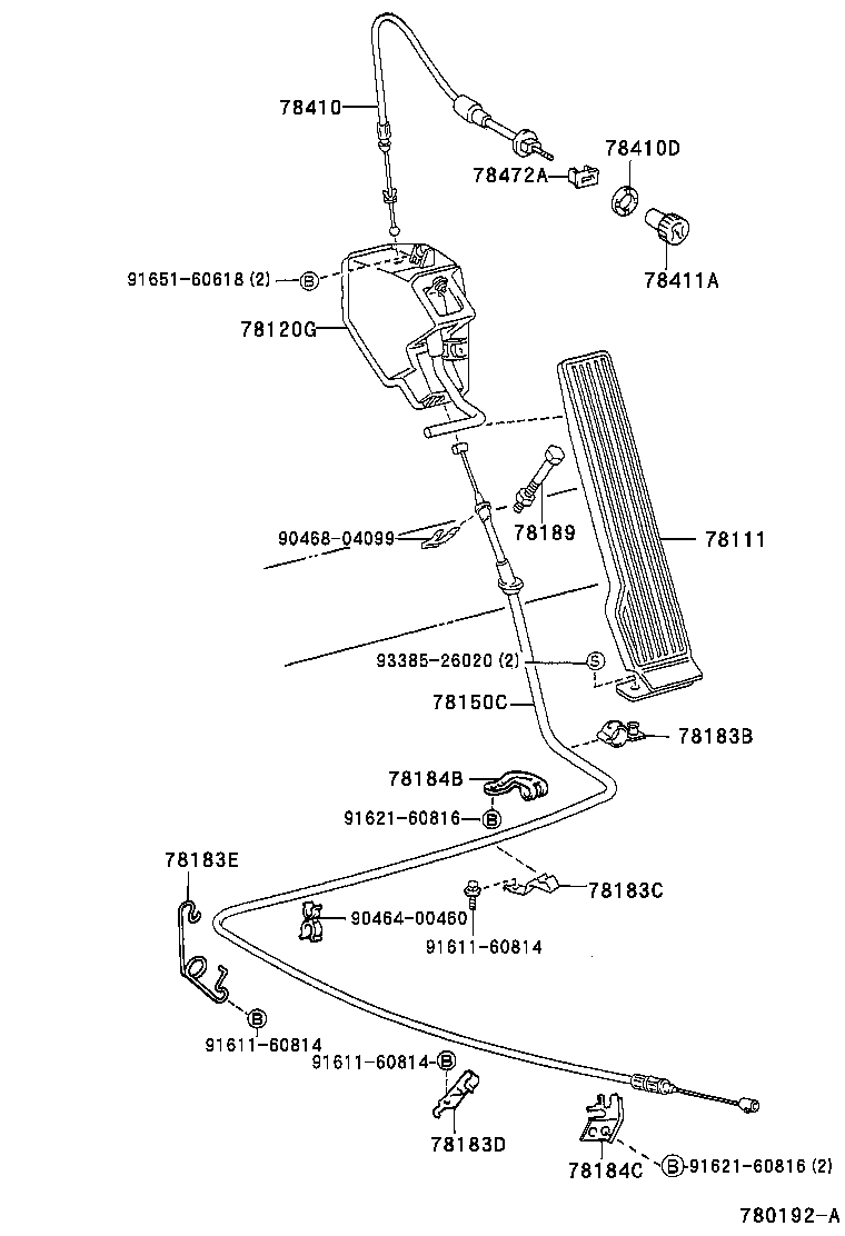 78183-37220 CLAMP, ACCELERATOR CONTROL CABLE product image