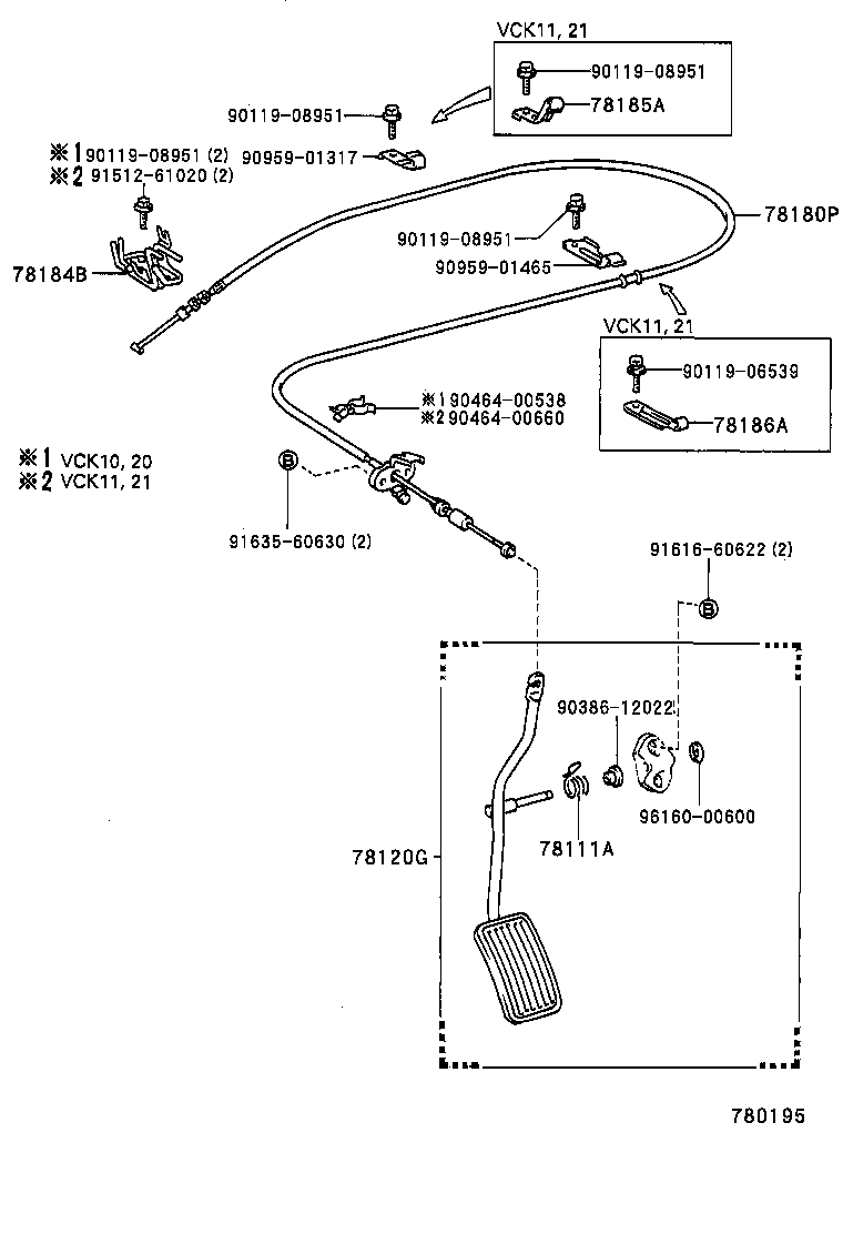 78180-34010 CABLE ASSY, ACCELERATOR CONTROL product image