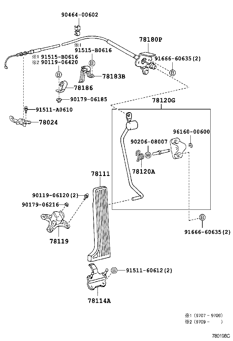 78119-50040 STOPPER, ACCELERATOR PEDAL ROD product image