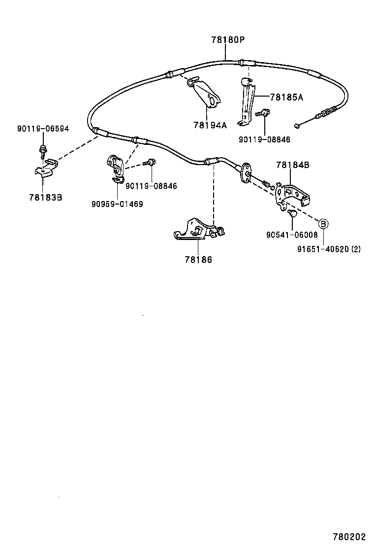 78183-60140 CLAMP, ACCELERATOR CONTROL CABLE product image