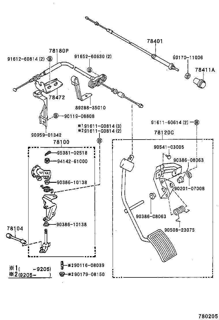 78472-35010 SUPPORT, THROTTLE CONTROL CABLE product image