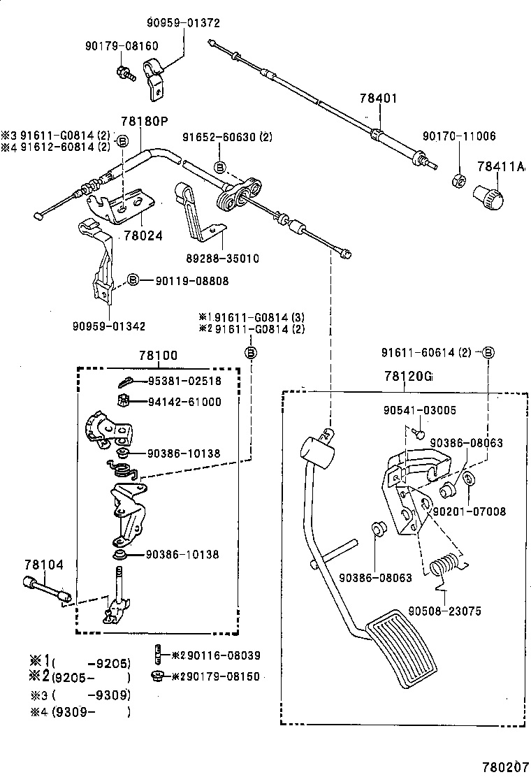 78180-89162 CABLE ASSY, ACCELERATOR CONTROL product image