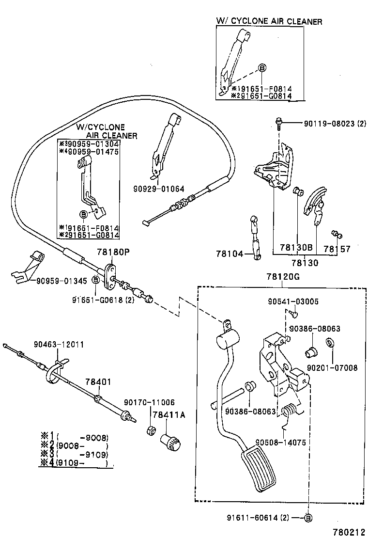 78180-89161 CABLE ASSY, ACCELERATOR CONTROL product image