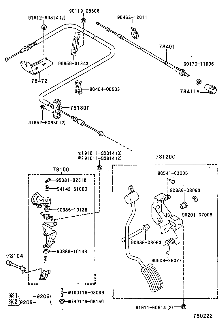 78472-35010 SUPPORT, THROTTLE CONTROL CABLE product image