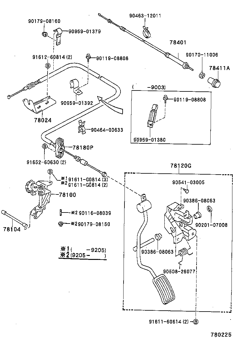 78472-35010 SUPPORT, THROTTLE CONTROL CABLE product image