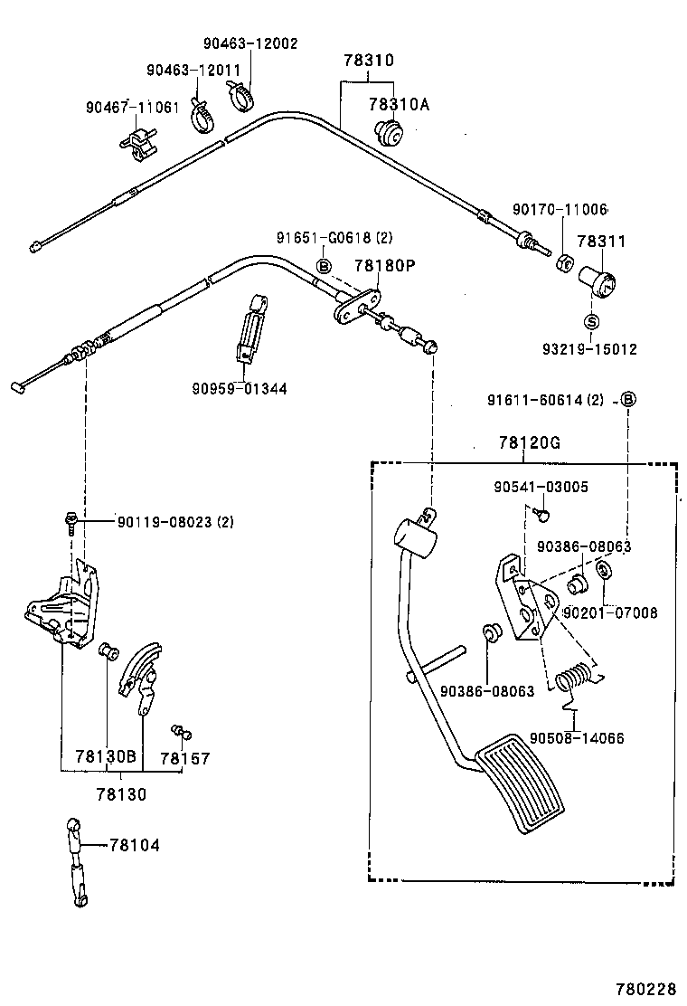 78310-89115 CABLE ASSY, CHOKE product image