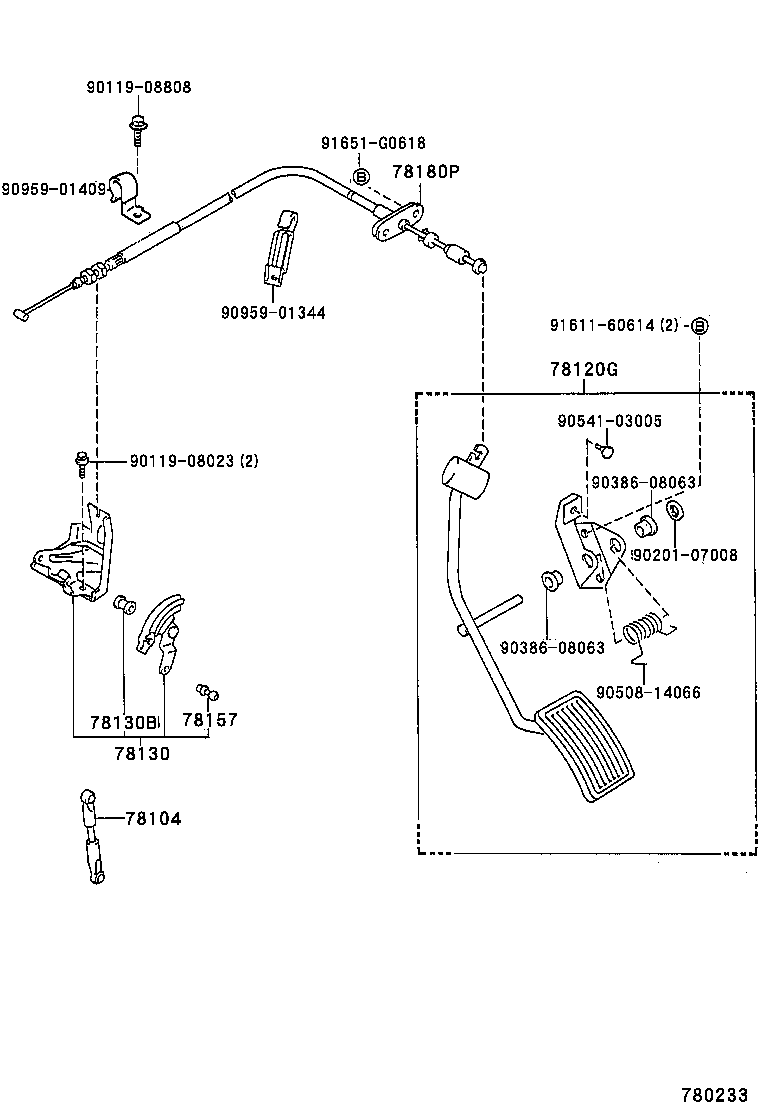 78310-89115 CABLE ASSY, CHOKE product image
