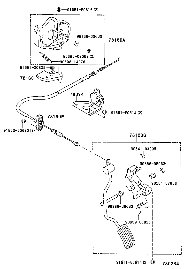 78310-89115 CABLE ASSY, CHOKE product image