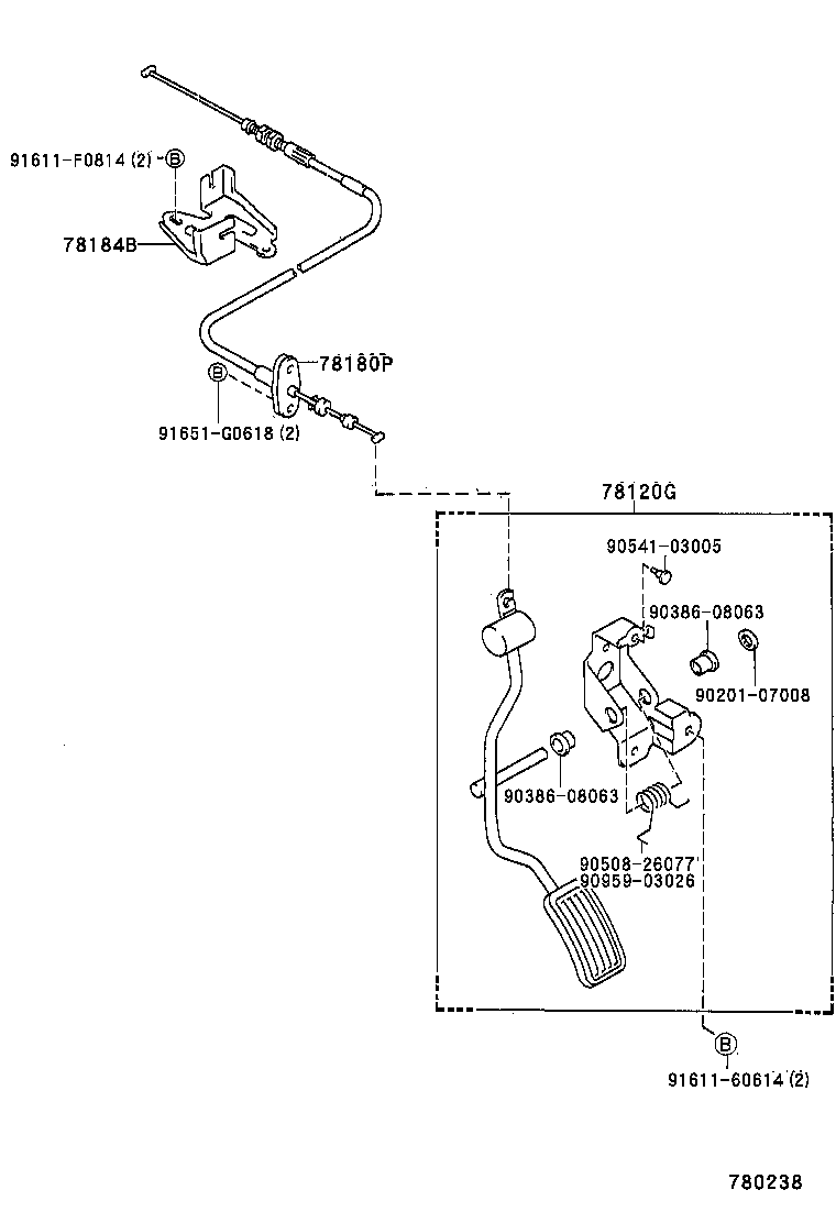 78310-89115 CABLE ASSY, CHOKE product image