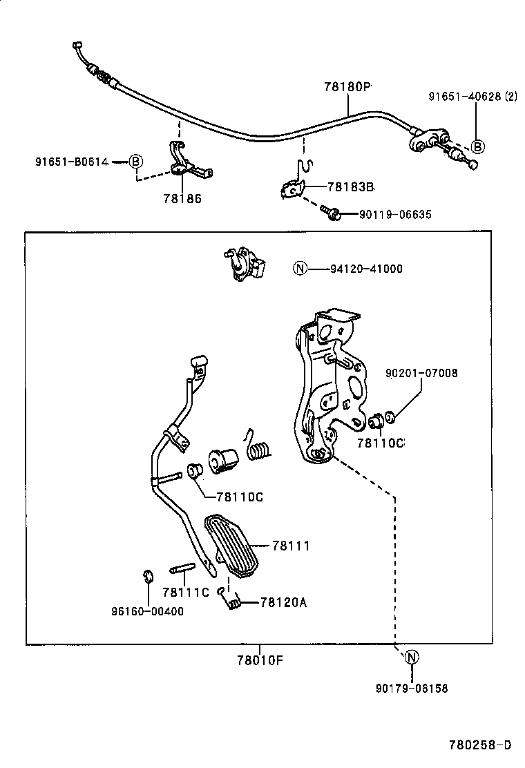 78010-44010 PEDAL ASSY, ACCELERATOR product image