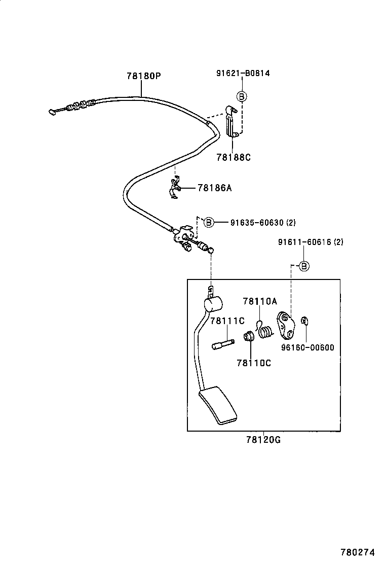 78120-35210 ROD ASSY, ACCELERATOR PEDAL product image