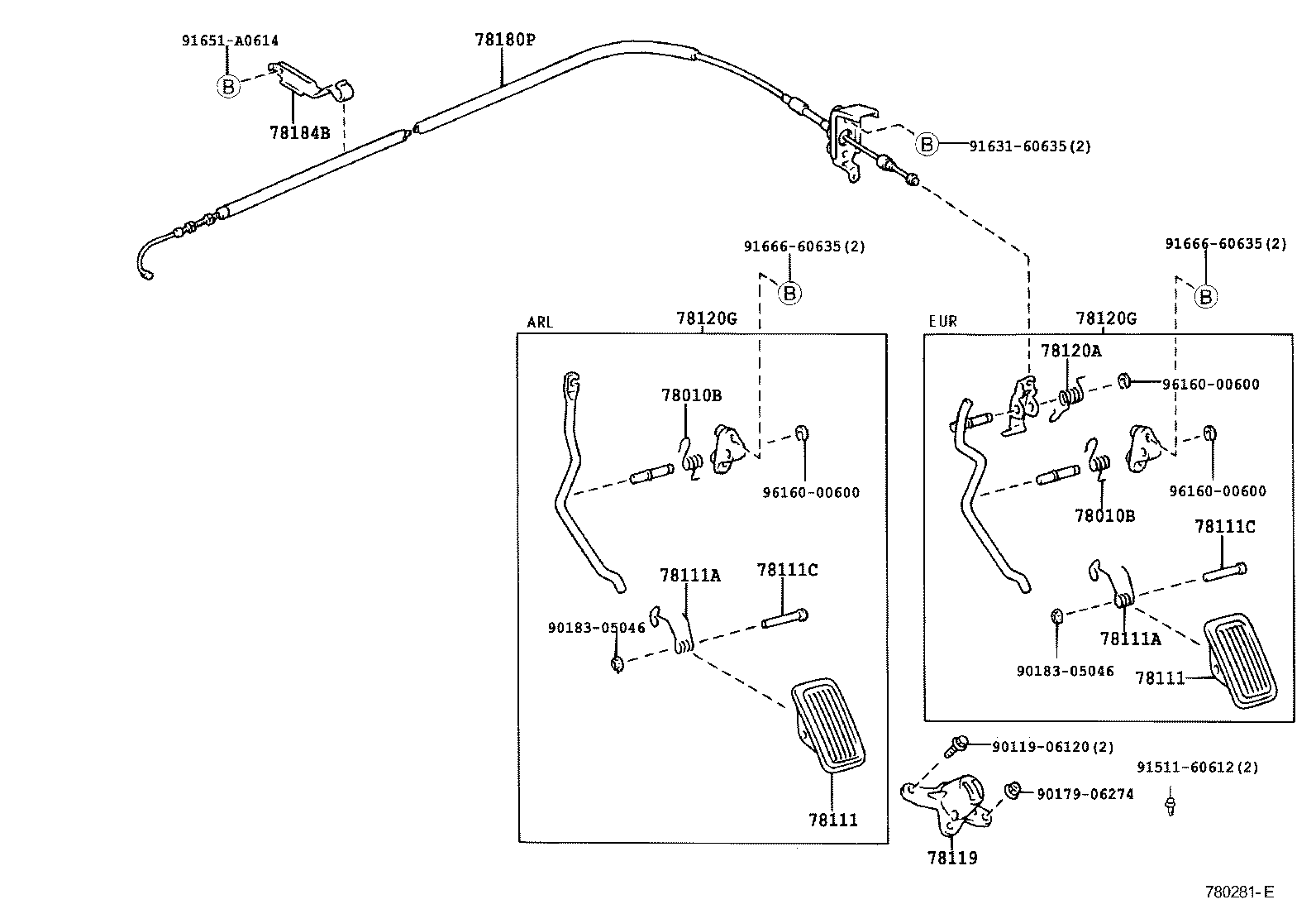 78120-3A080 ROD ASSY, ACCELERATOR PEDAL product image