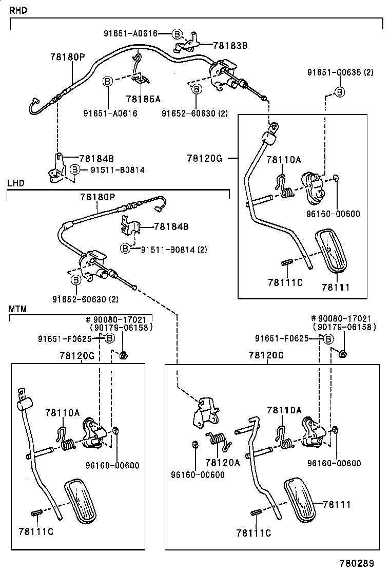 78183-21010 CLAMP, ACCELERATOR CONTROL CABLE product image