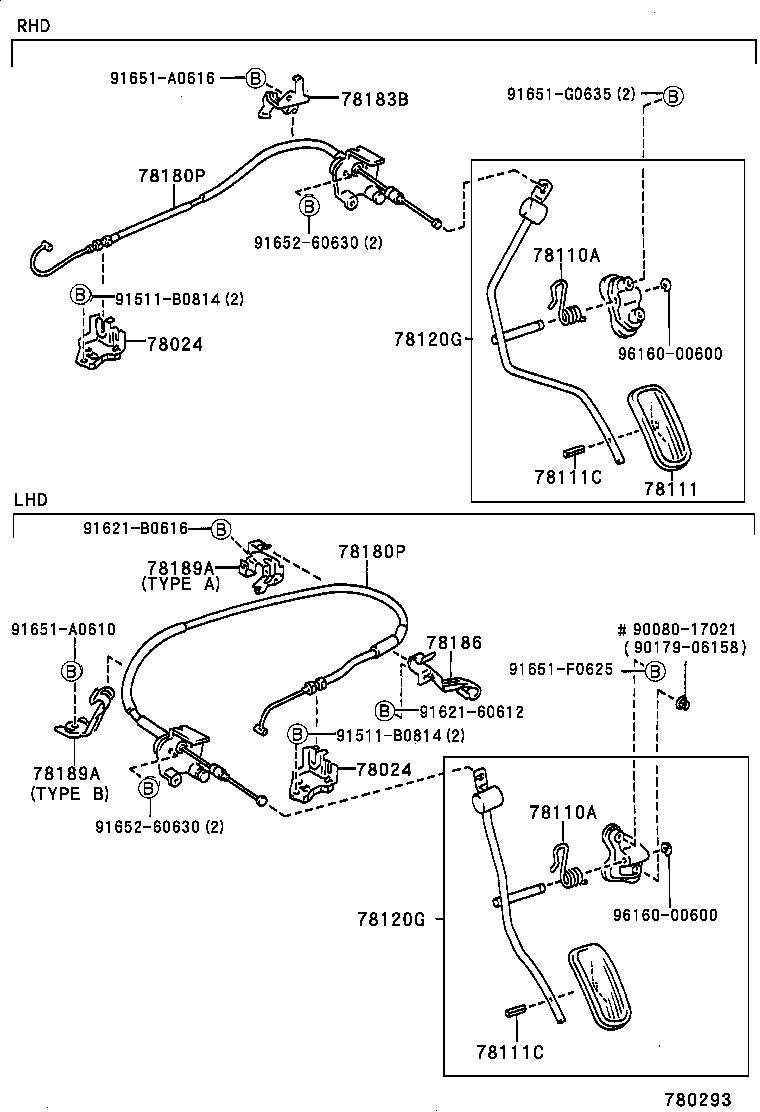 78180-05130 CABLE ASSY, ACCELERATOR CONTROL product image