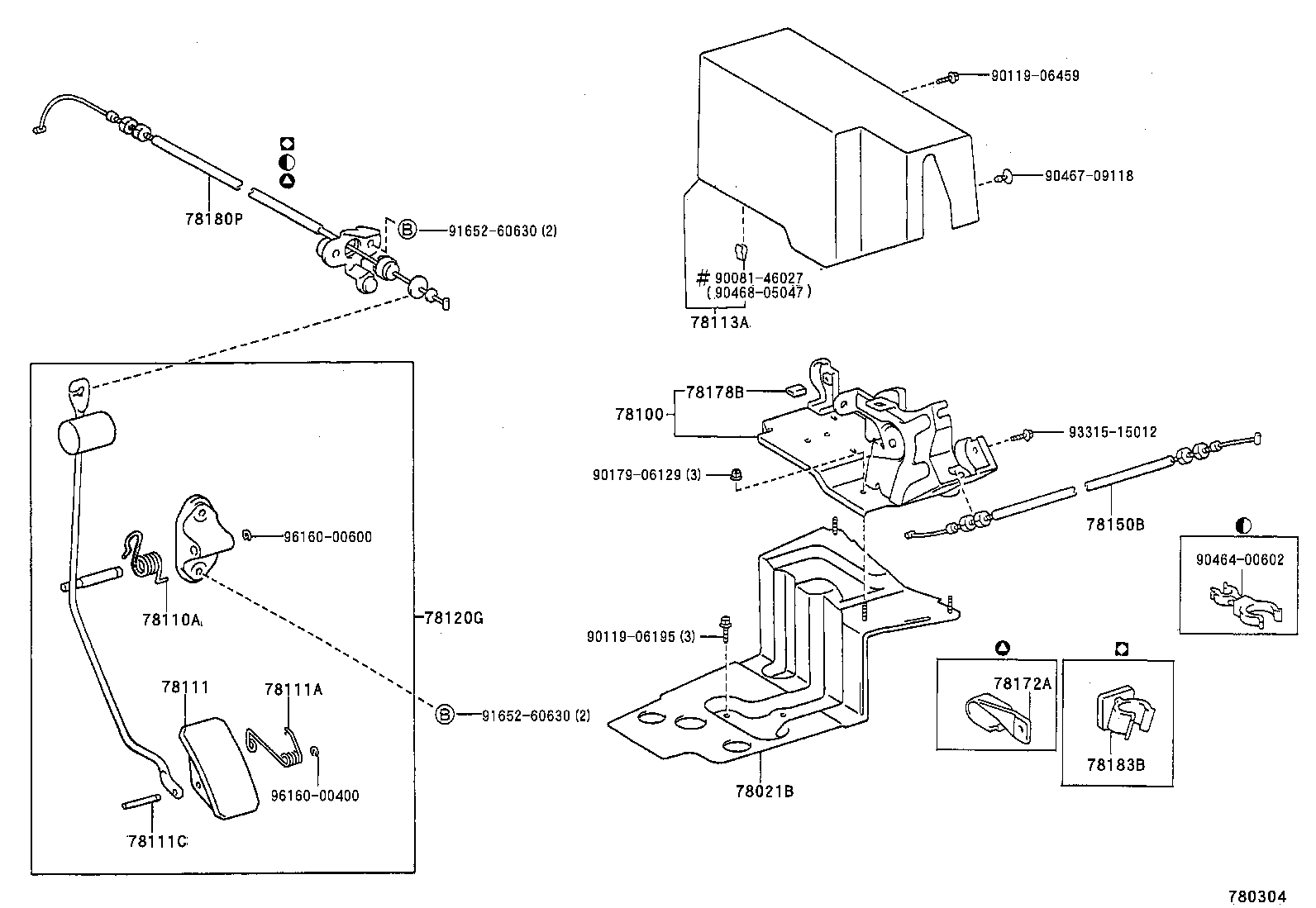 78180-06090 CABLE ASSY, ACCELERATOR CONTROL product image