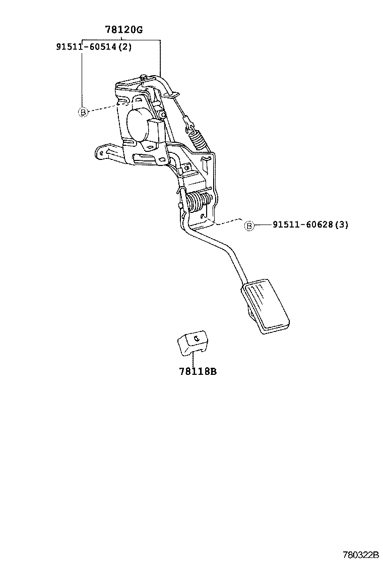 78010-60080 ROD ASSY, ACCELERATOR PEDAL product image