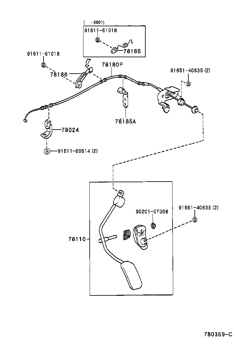 78010-32010 ROD ASSY, ACCELERATOR PEDAL product image