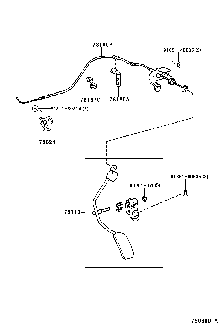 78010-32010 ROD ASSY, ACCELERATOR PEDAL product image