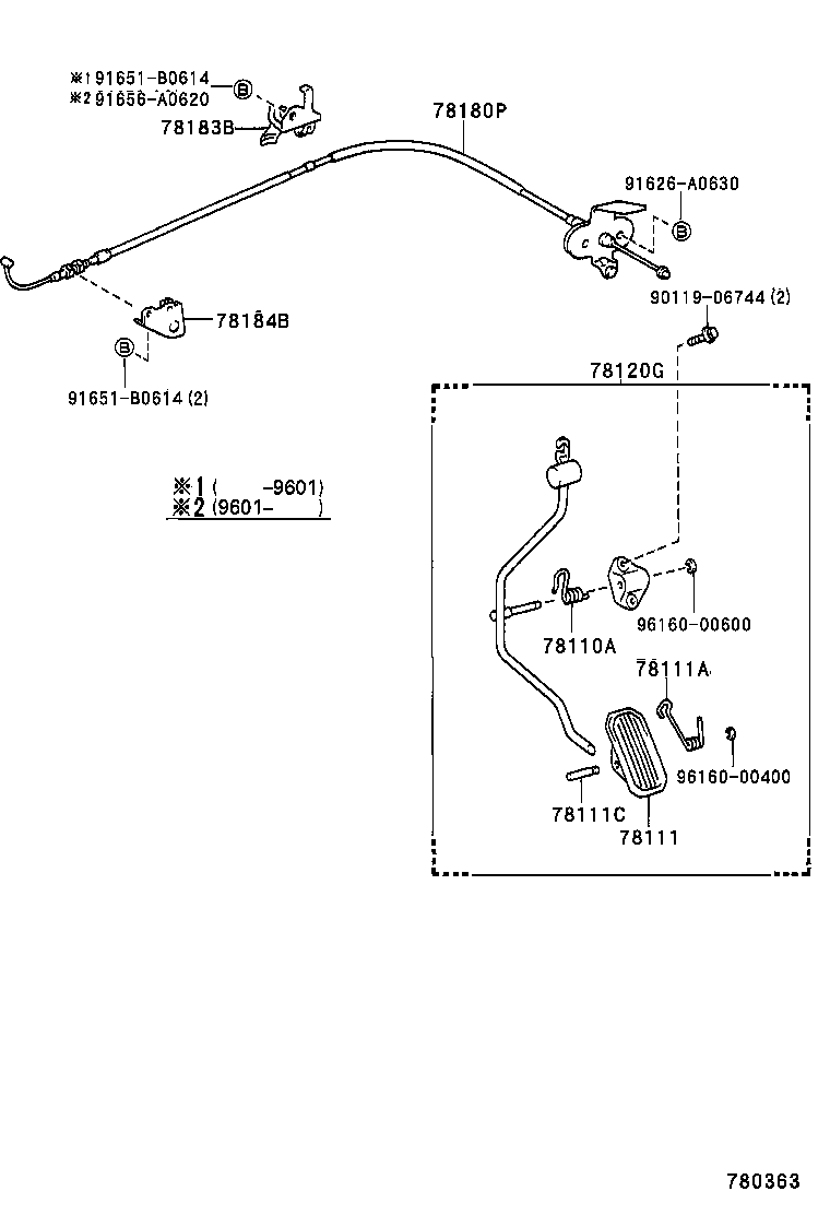 78180-21032 CABLE ASSY, ACCELERATOR CONTROL product image