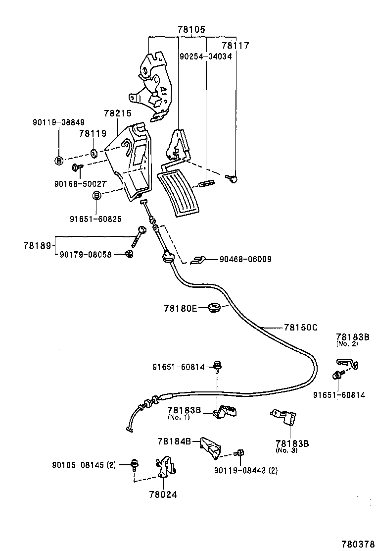 78150-26010 WIRE ASSY, ACCELERATOR FLEXIBLE product image