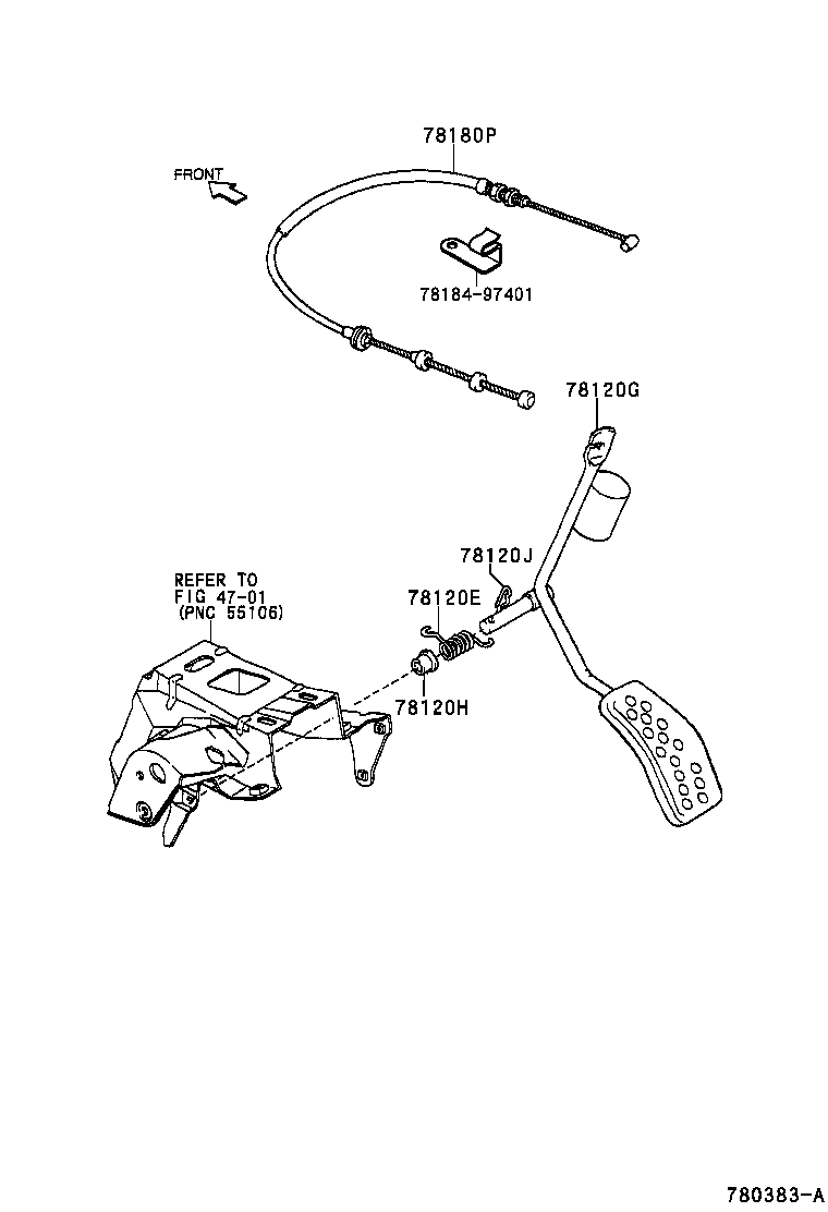 78180-97201 CABLE ASSY, ACCELERATOR CONTROL product image