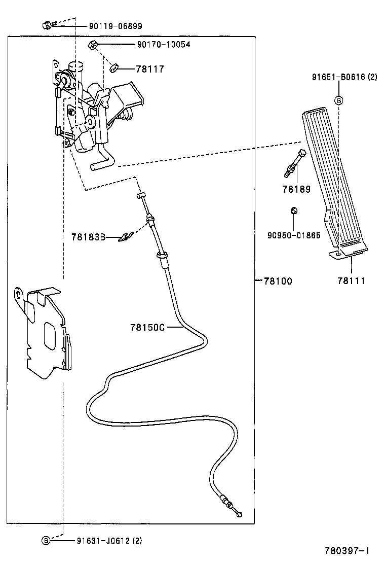 78100-37641 LINK ASSY, ACCELERATOR product image