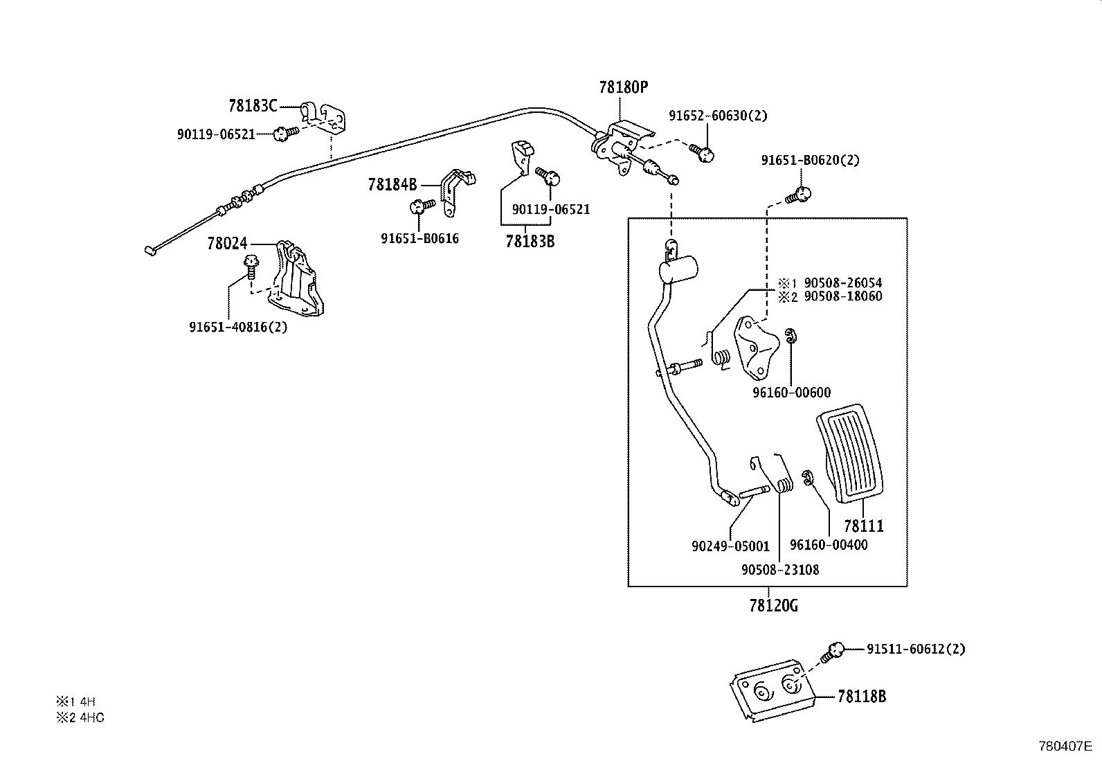 78184-43010 BRACKET, ACCELERATOR CONTROL CABLE product image