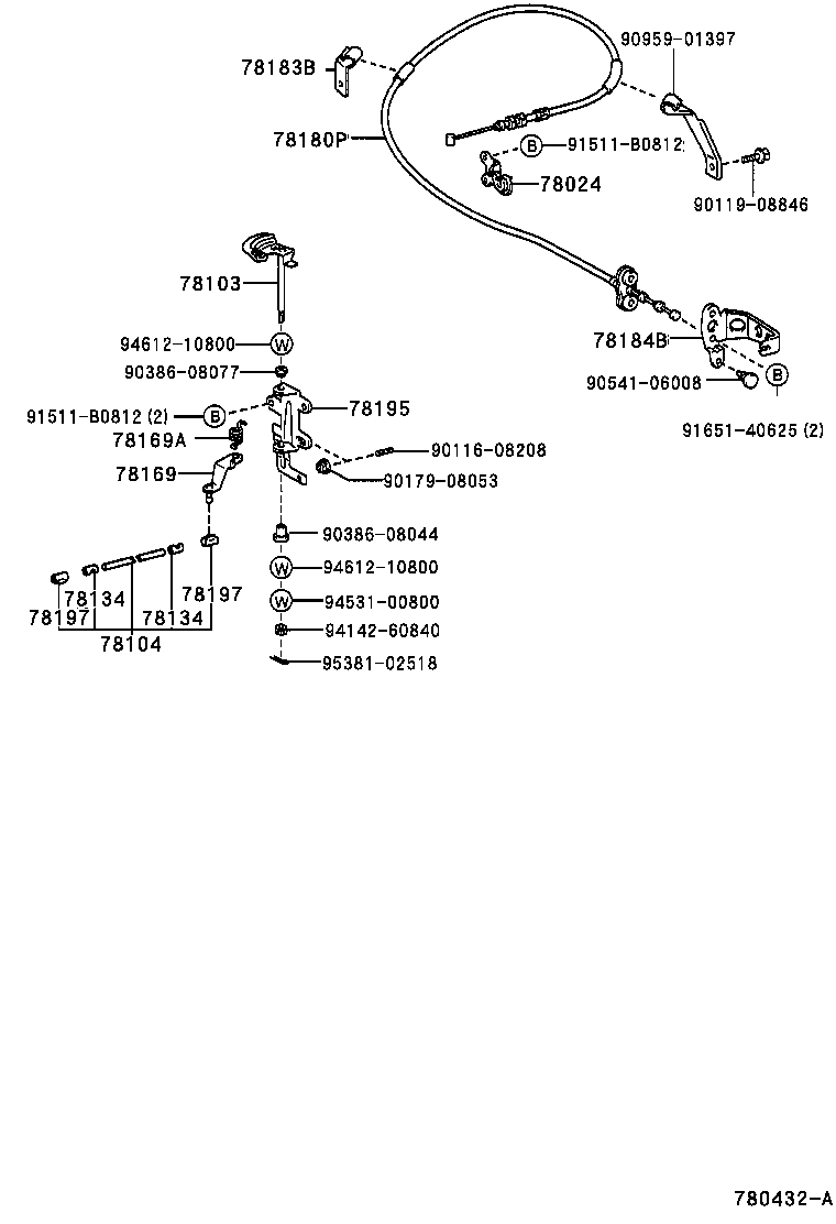 78169-60010 HANGER, ACCELERATOR SPRING product image
