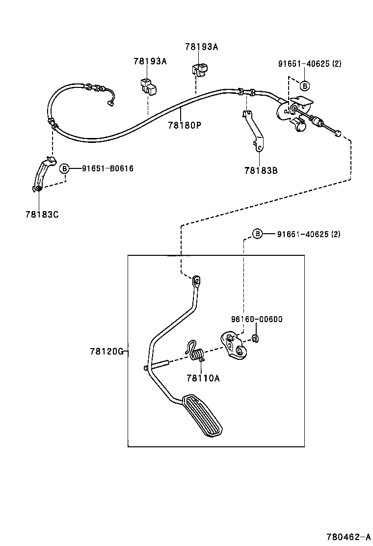 78180-28280 CABLE ASSY, ACCELERATOR CONTROL product image