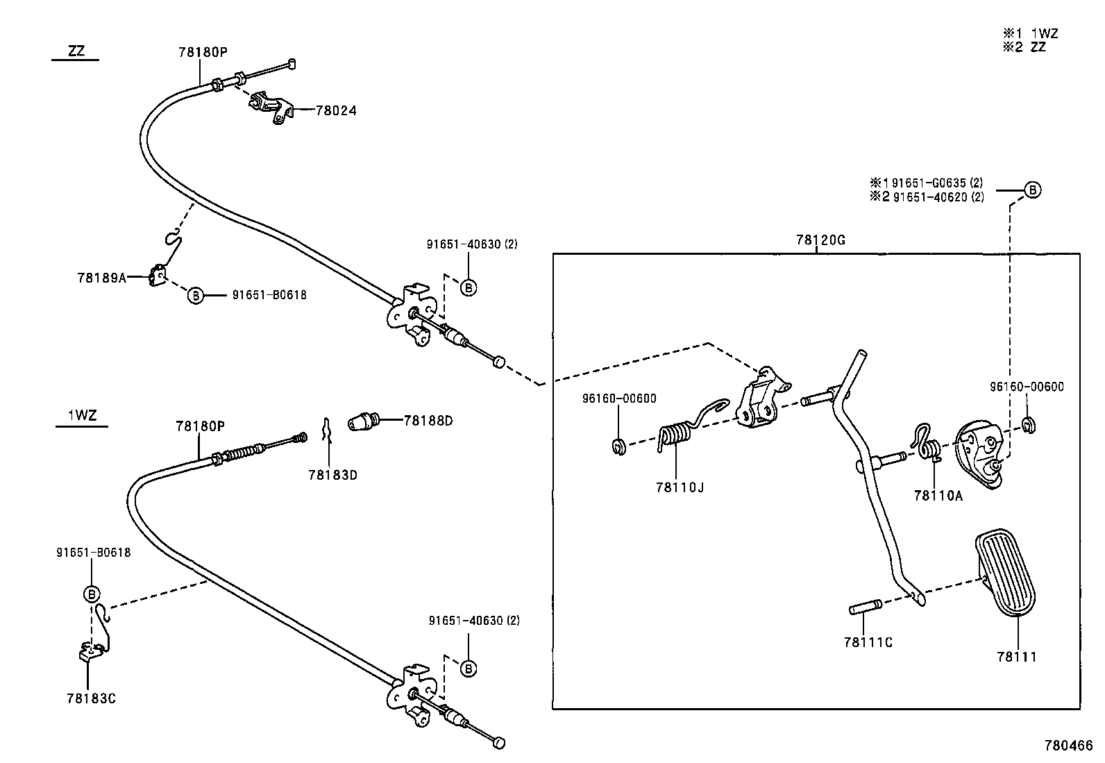 78183-02070 CLAMP, ACCELERATOR CONTROL CABLE product image