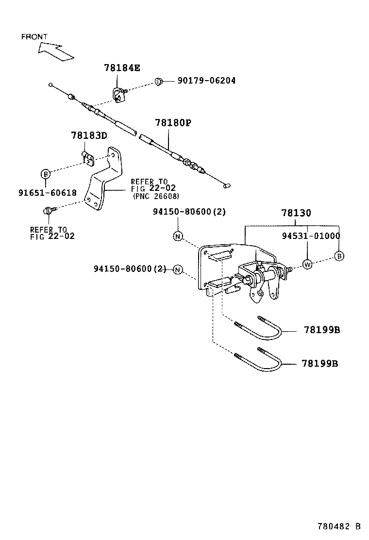 78184-37130 BRACKET, ACCELERATOR CONTROL CABLE product image