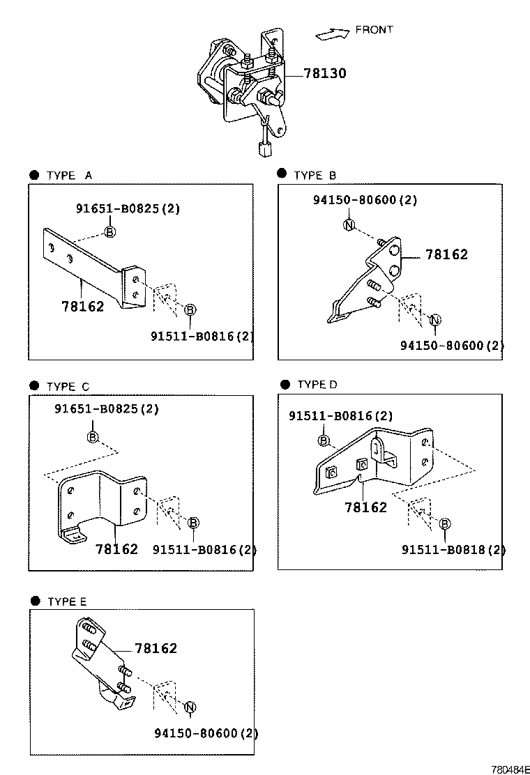 78184-37130 BRACKET, ACCELERATOR CONTROL CABLE product image