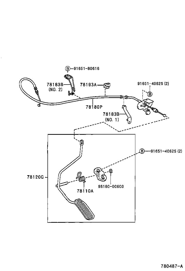 78180-28280 CABLE ASSY, ACCELERATOR CONTROL product image