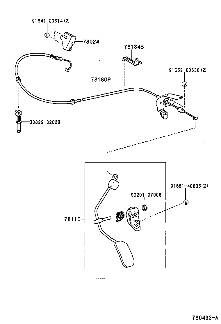 78010-32010 ROD ASSY, ACCELERATOR PEDAL product image