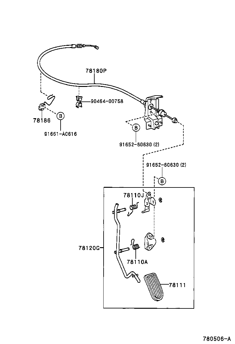 78120-48060 ROD ASSY, ACCELERATOR PEDAL product image