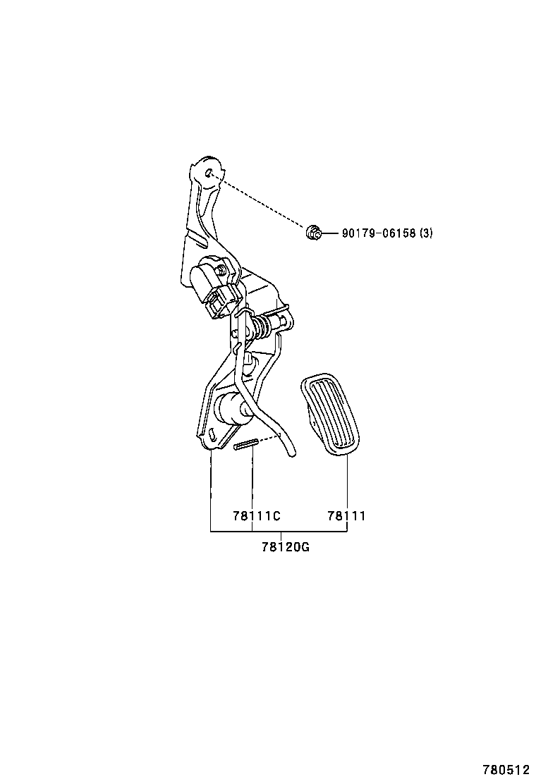 78183-21010 CLAMP, ACCELERATOR CONTROL CABLE product image