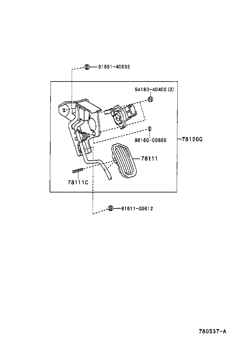 78183-63010 CLAMP, ACCELERATOR CONTROL CABLE product image