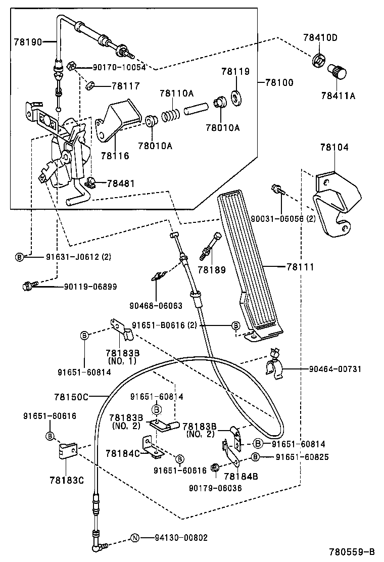 78100-37641 LINK ASSY, ACCELERATOR product image