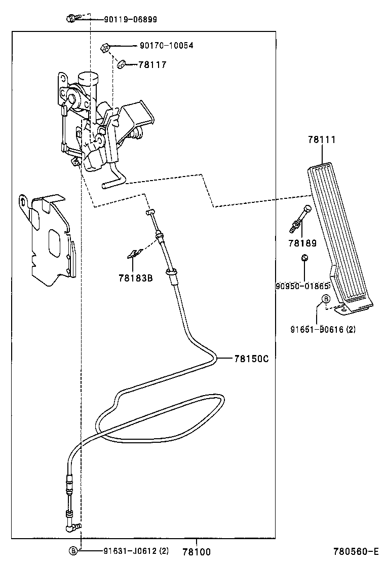 78100-37620 LINK ASSY, ACCELERATOR product image