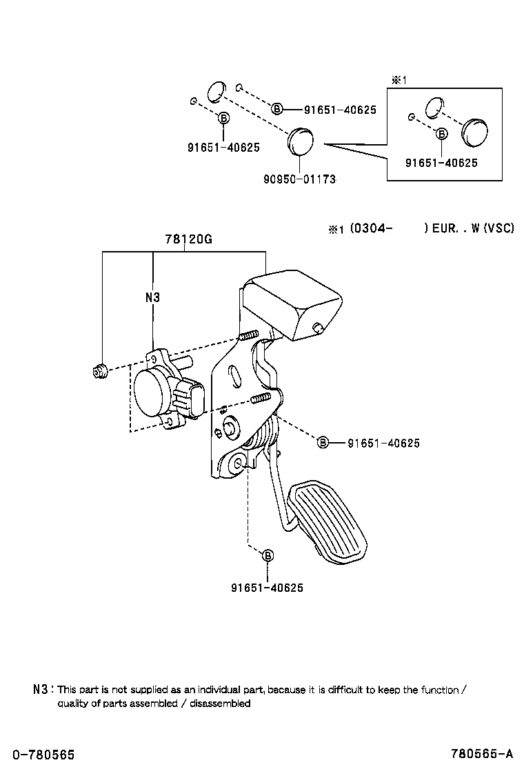 78180-28320 CABLE ASSY, ACCELERATOR CONTROL product image