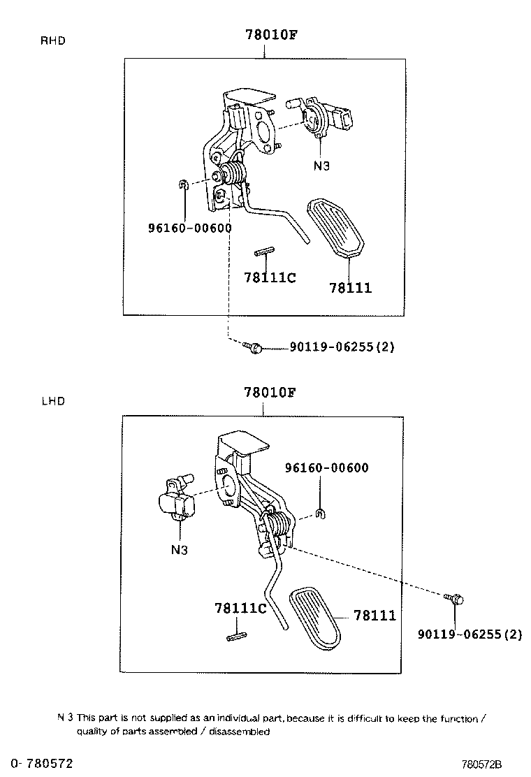 90959-03340 SPRING (FOR ACCELERATOR PEDAL ROD) product image