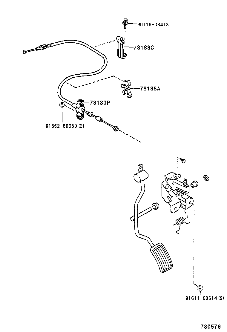 78310-89115 CABLE ASSY, CHOKE product image