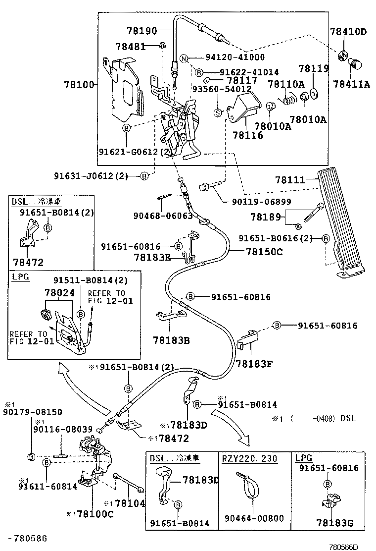 78150-25150 WIRE ASSY, ACCELERATOR FLEXIBLE product image