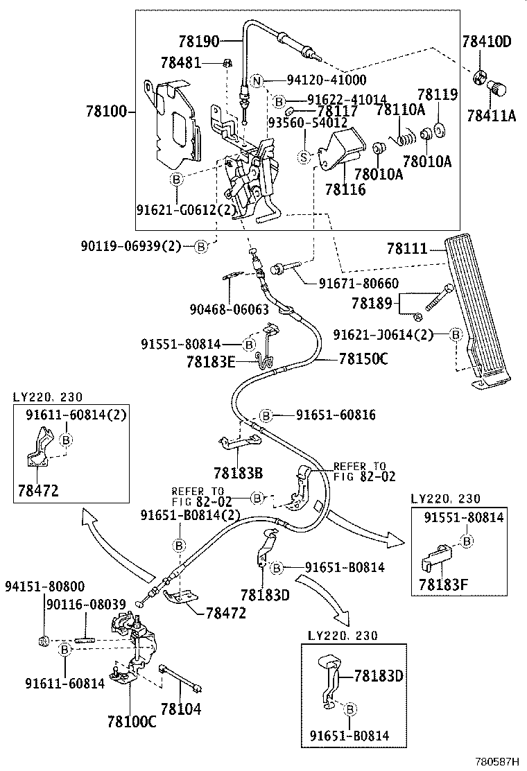 78150-37482 WIRE ASSY, ACCELERATOR FLEXIBLE product image
