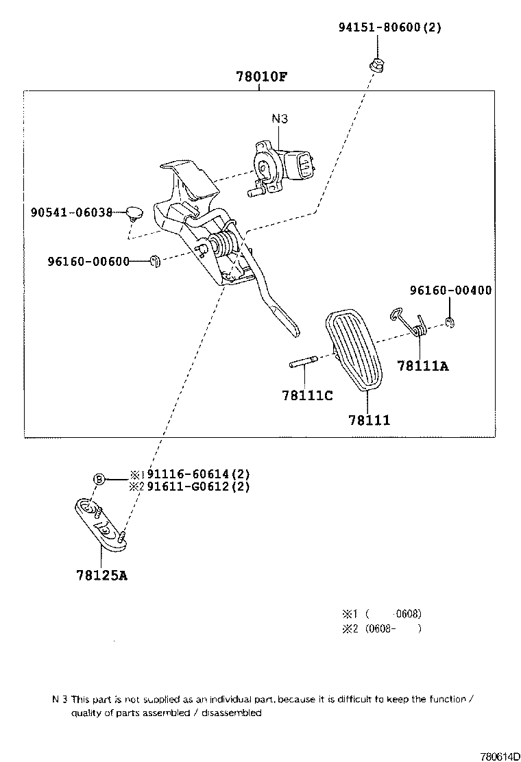 78183-26100 CLAMP, ACCELERATOR CONTROL CABLE product image